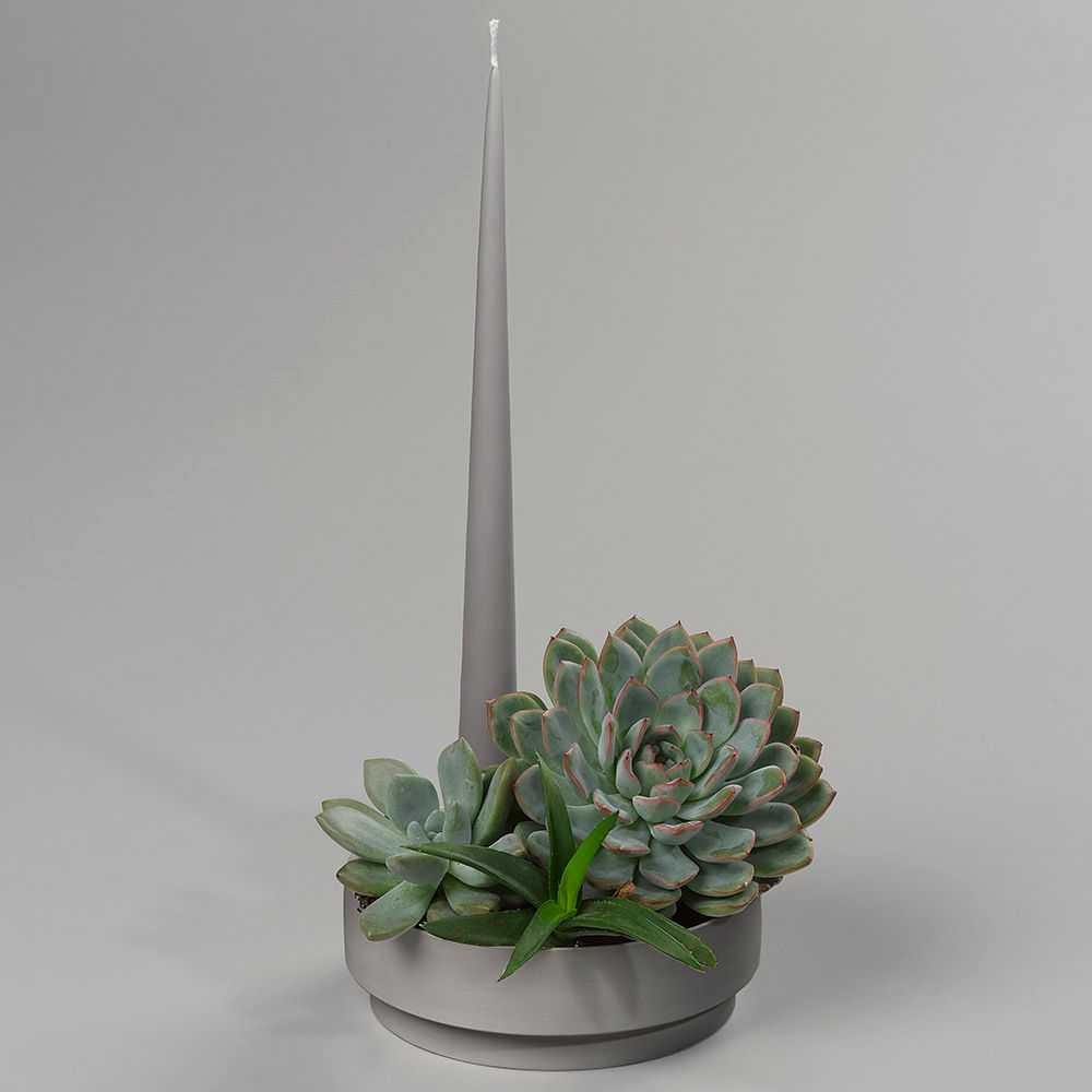 Aery - Orbital Step Candle Holder - Grey - M