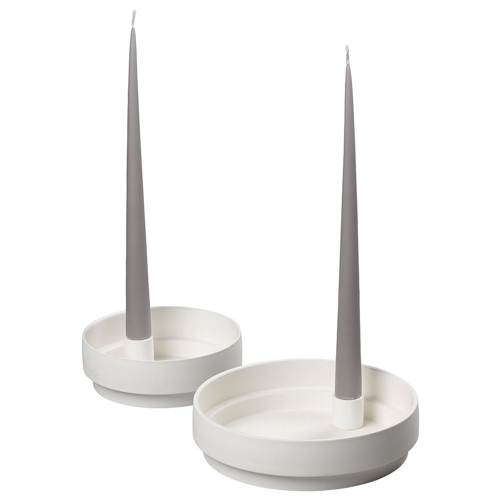 Aery - Orbital Step Candle Holder - White - L