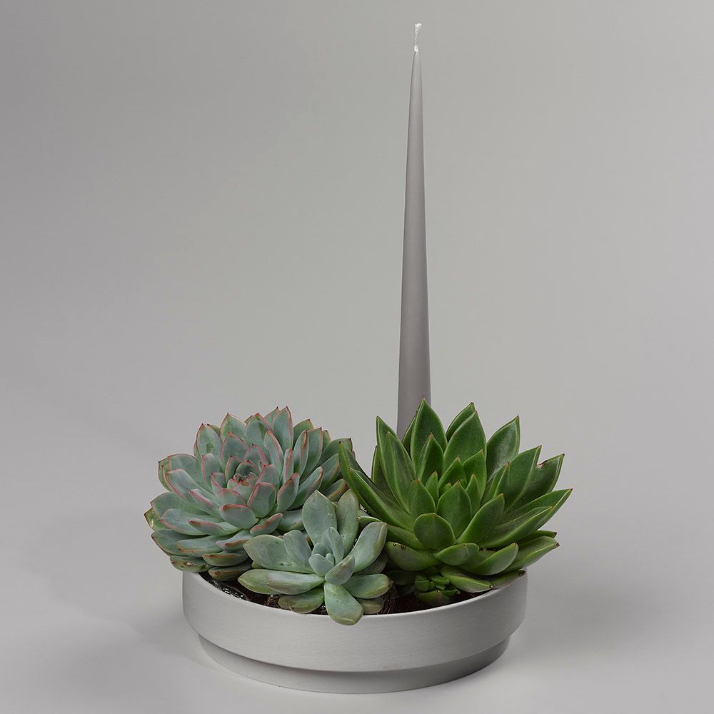 Aery - Orbital Step Candle Holder - Grey - L