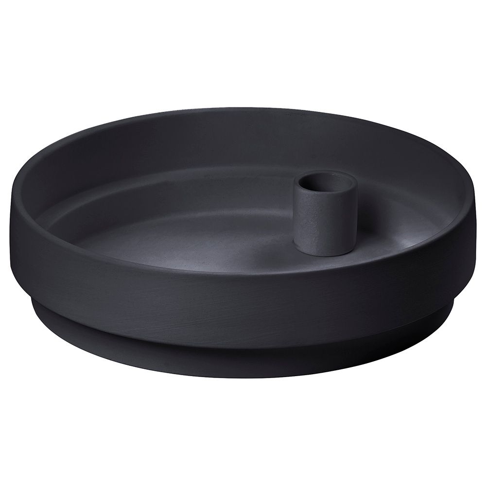 Aery - Orbital Step Candle Holder - Black - L