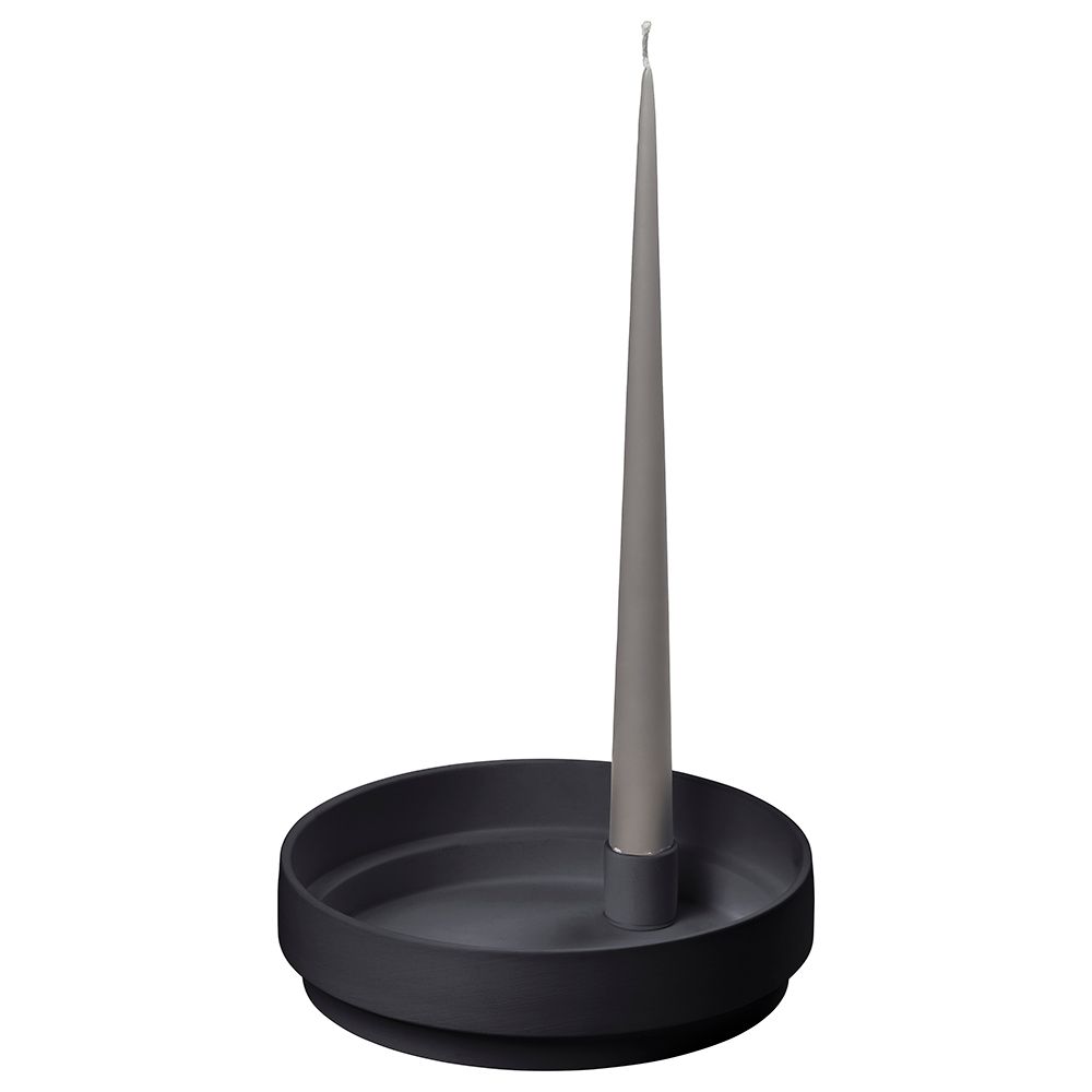 Aery - Orbital Step Candle Holder - Black - L