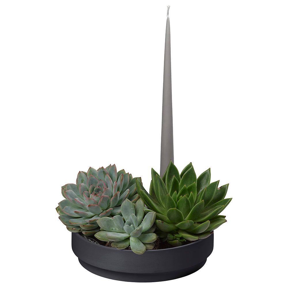 Aery - Orbital Step Candle Holder - Black - L