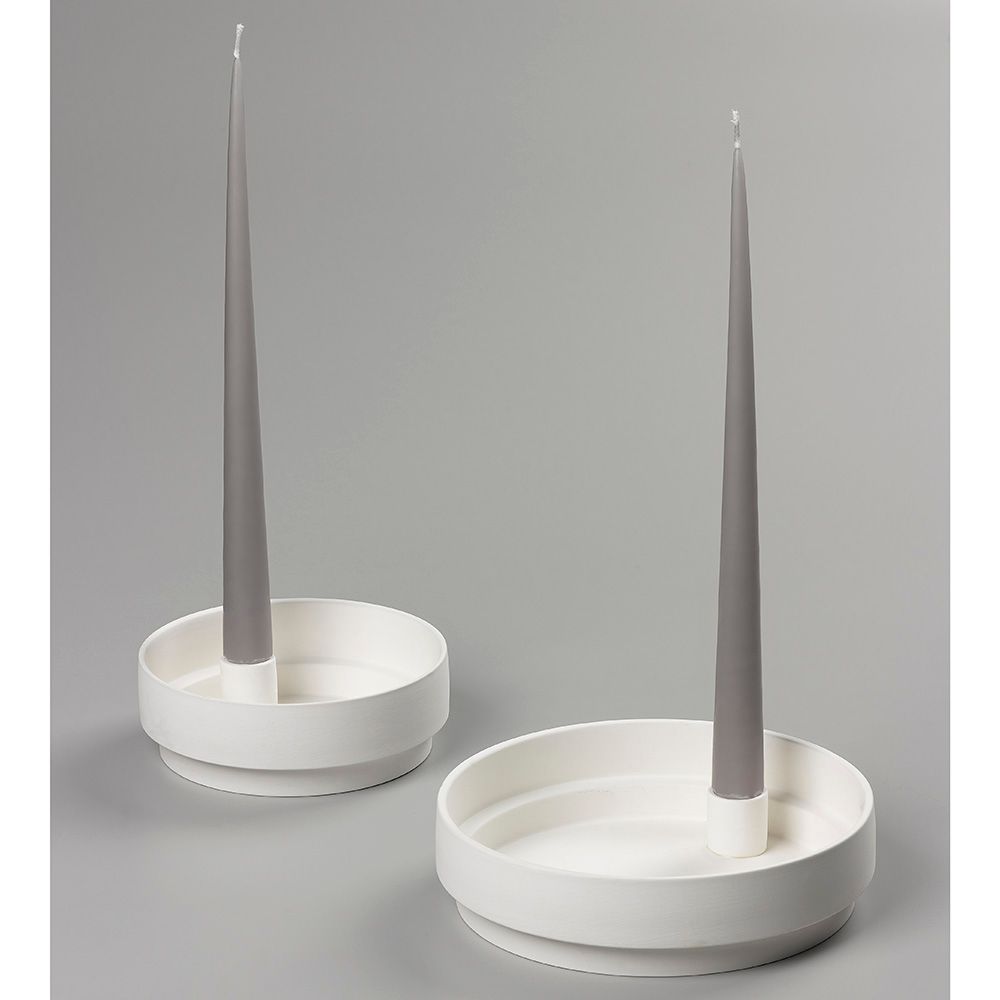 Aery - Orbital Step Candle Holder - White - M