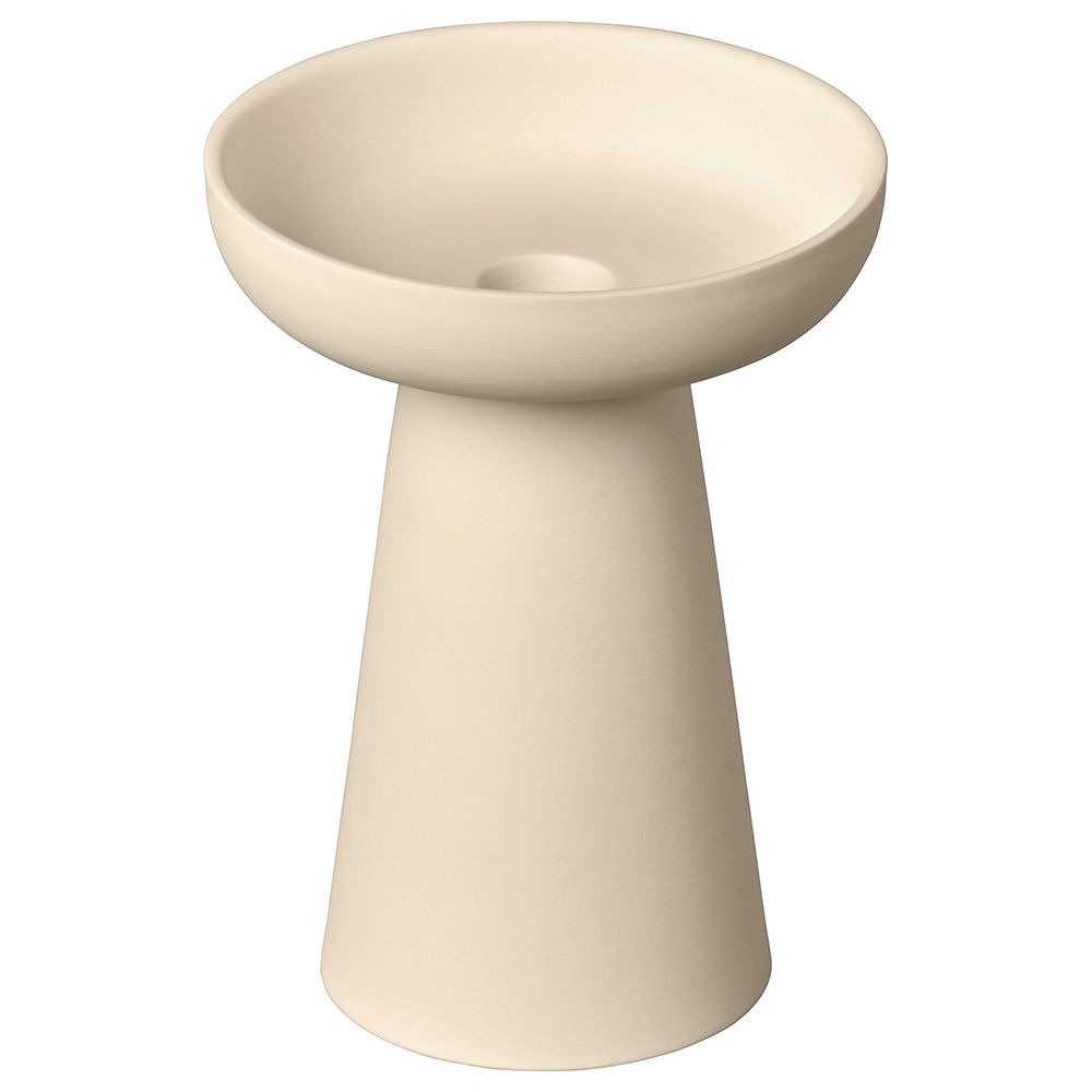 Aery - Porcini Pillar & Taper Candle Holder - Cream - L 