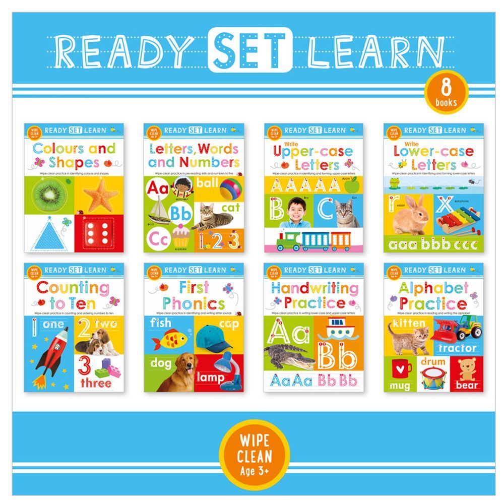 Make Believe Ideas - Ready Set Learn Wipe-Clean Workbooks - Pack of 8