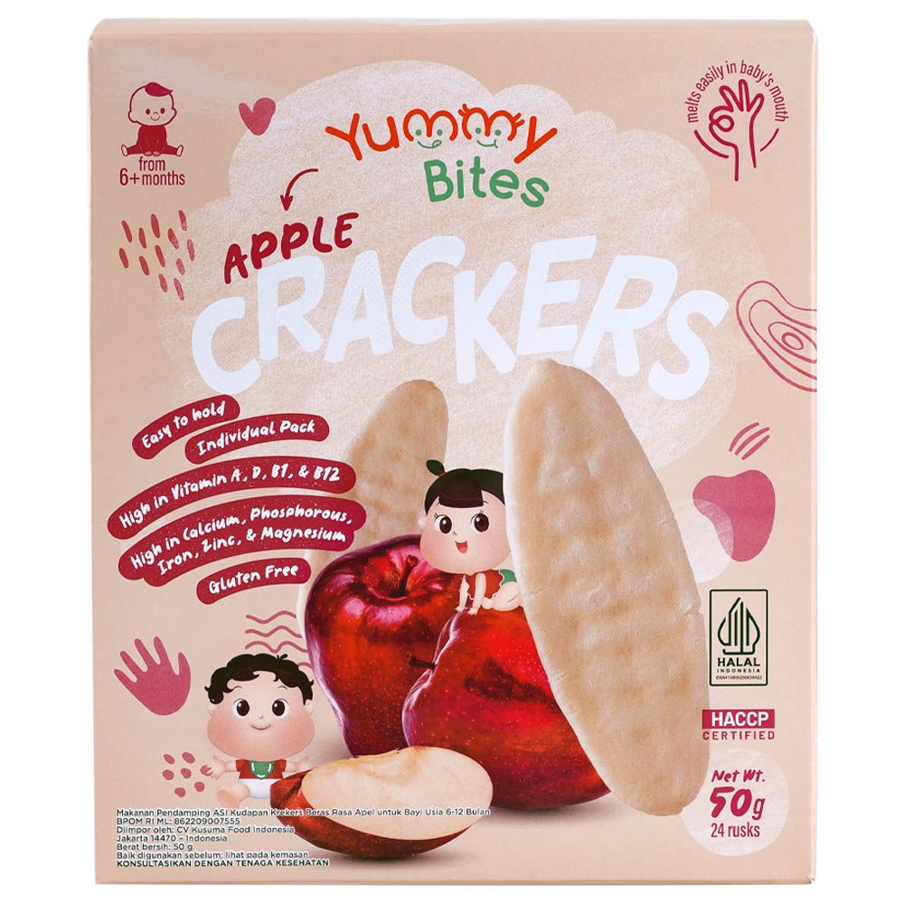 Yummy Bites - Rice Cracker Apple Flavour - 50g