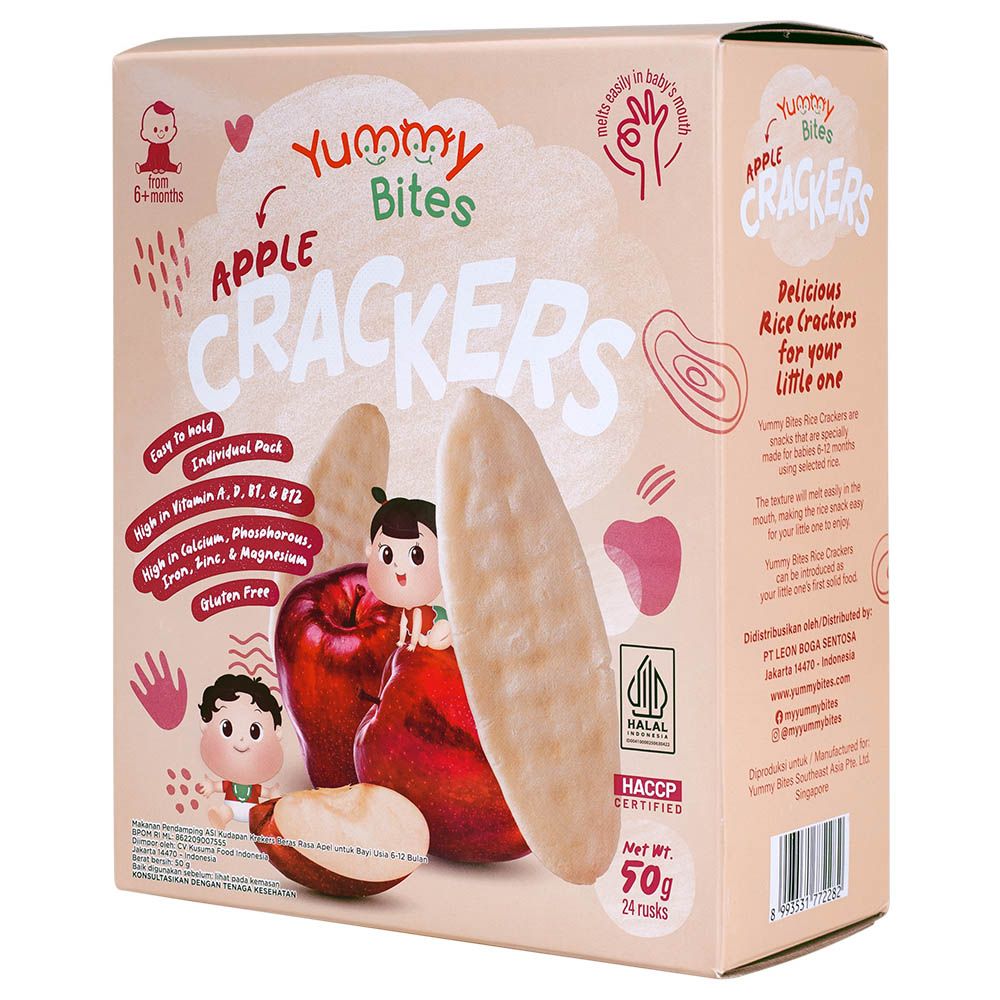 Yummy Bites - Rice Cracker Apple Flavour - 50g