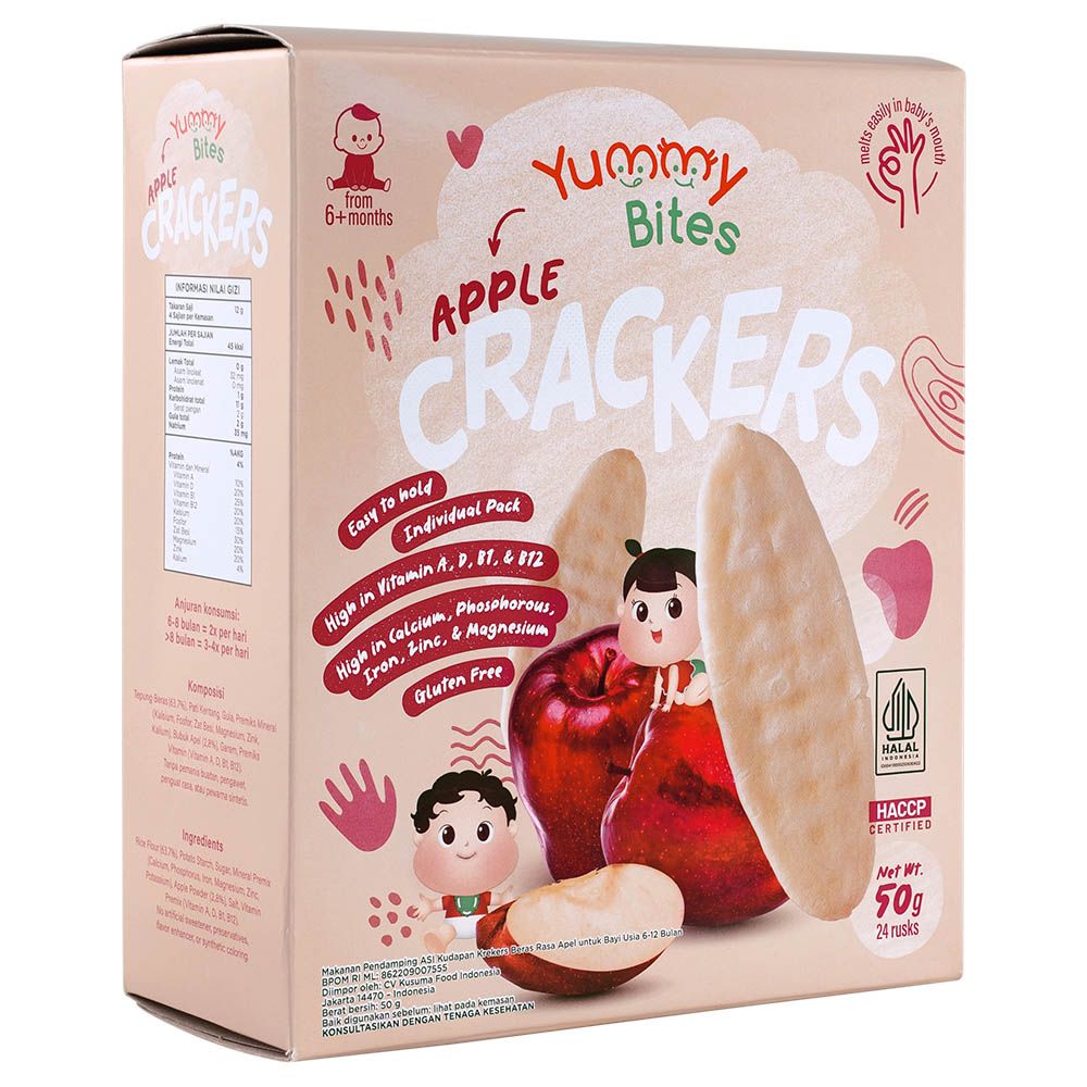 Yummy Bites - Rice Cracker Apple Flavour - 50g