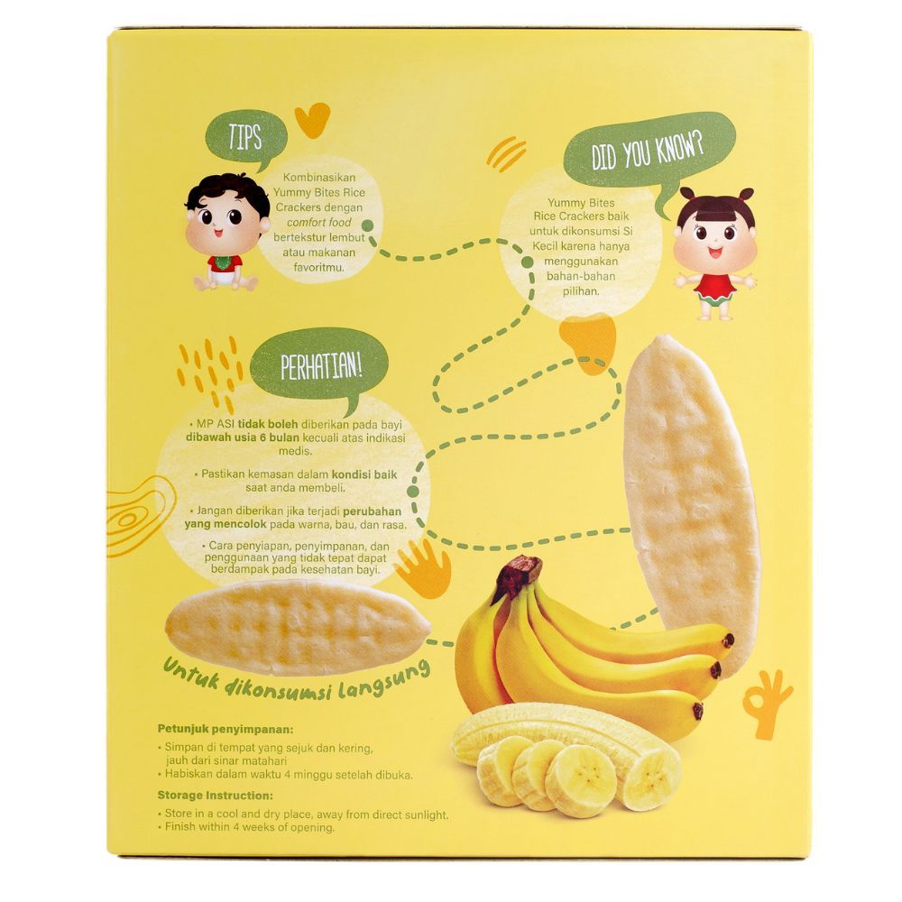 Yummy Bites - Rice Cracker Banana Flavor - 50g