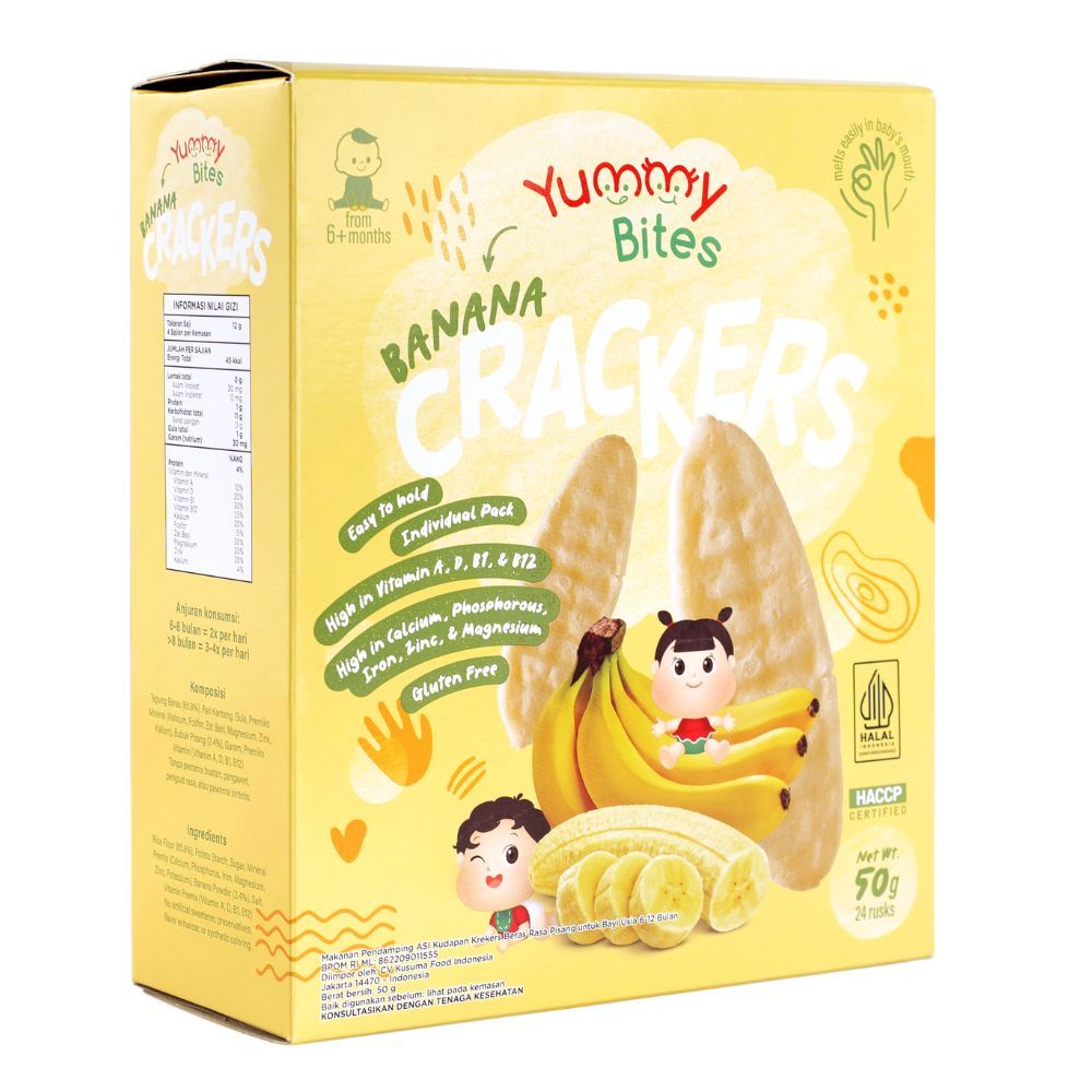 Yummy Bites - Rice Cracker Banana Flavor - 50g