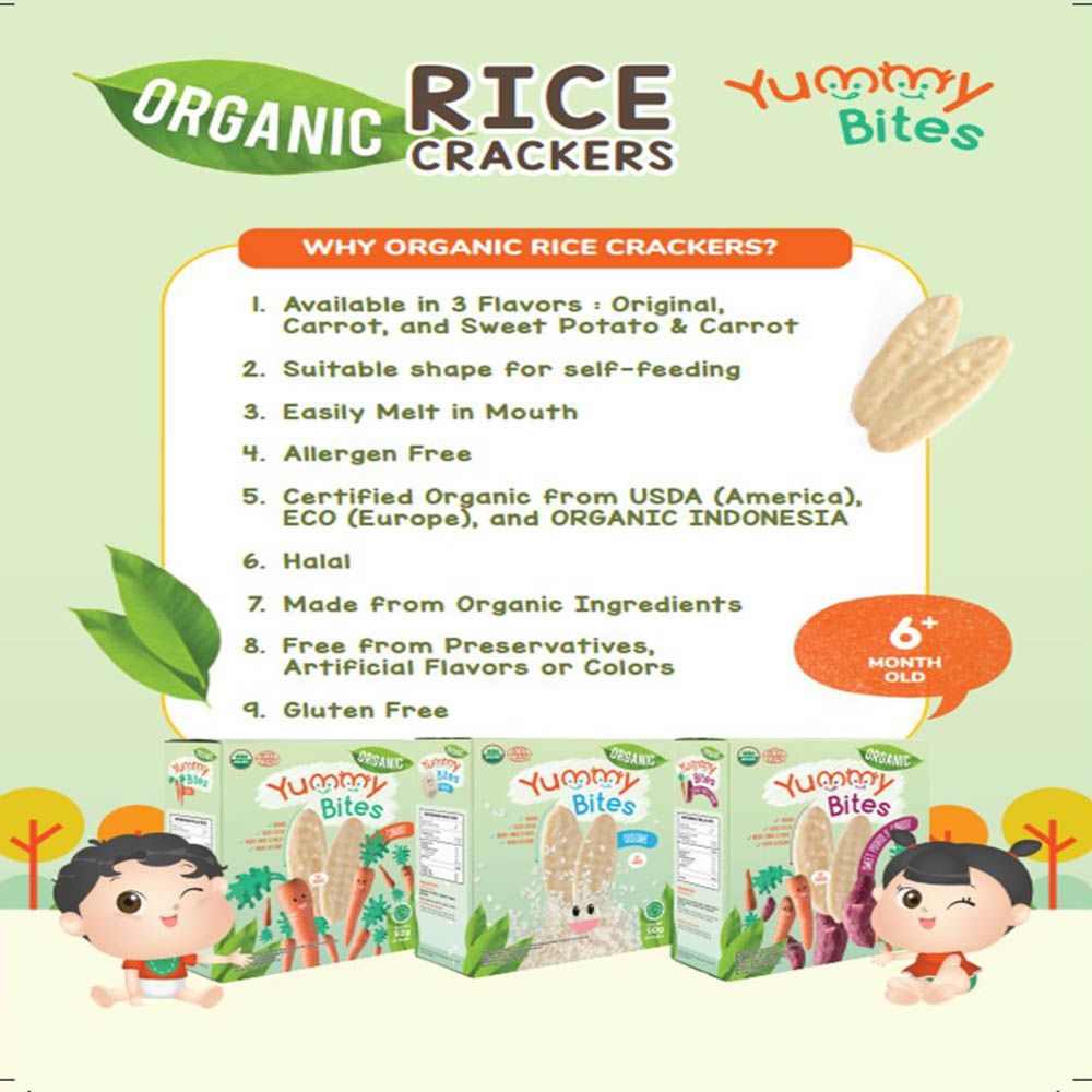 Yummy Bites - Organic Rice Cracker Original Flavor - 50g