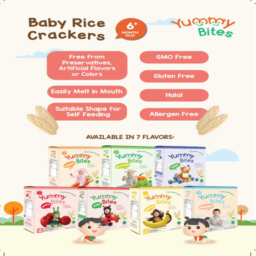 Yummy Bites - Rice Cracker Blueberry Flavour - 50g