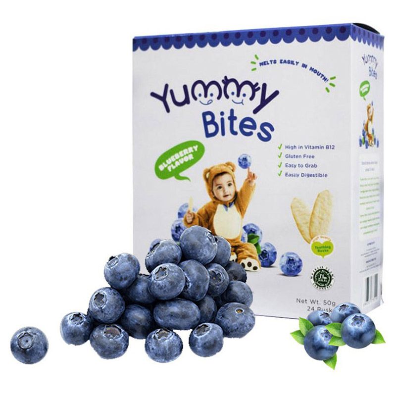 Yummy Bites - Rice Cracker Blueberry Flavour - 50g