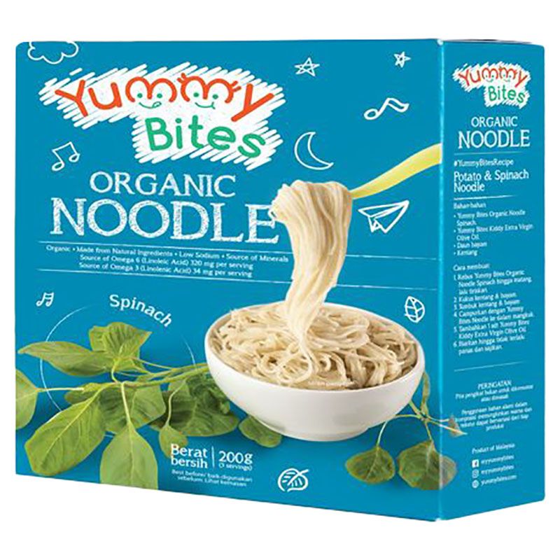 Yummy Bites - Organic Noodle Spinach Flavor - 200g