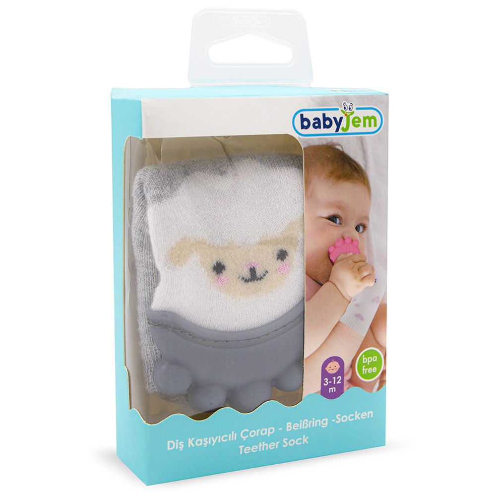 Babyjem - Teether Sock - Grey