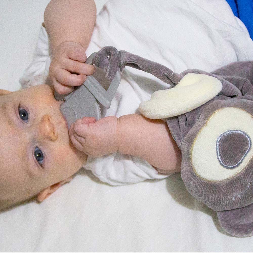 Babyjem - Sleep Teddy Bear Teether - Grey