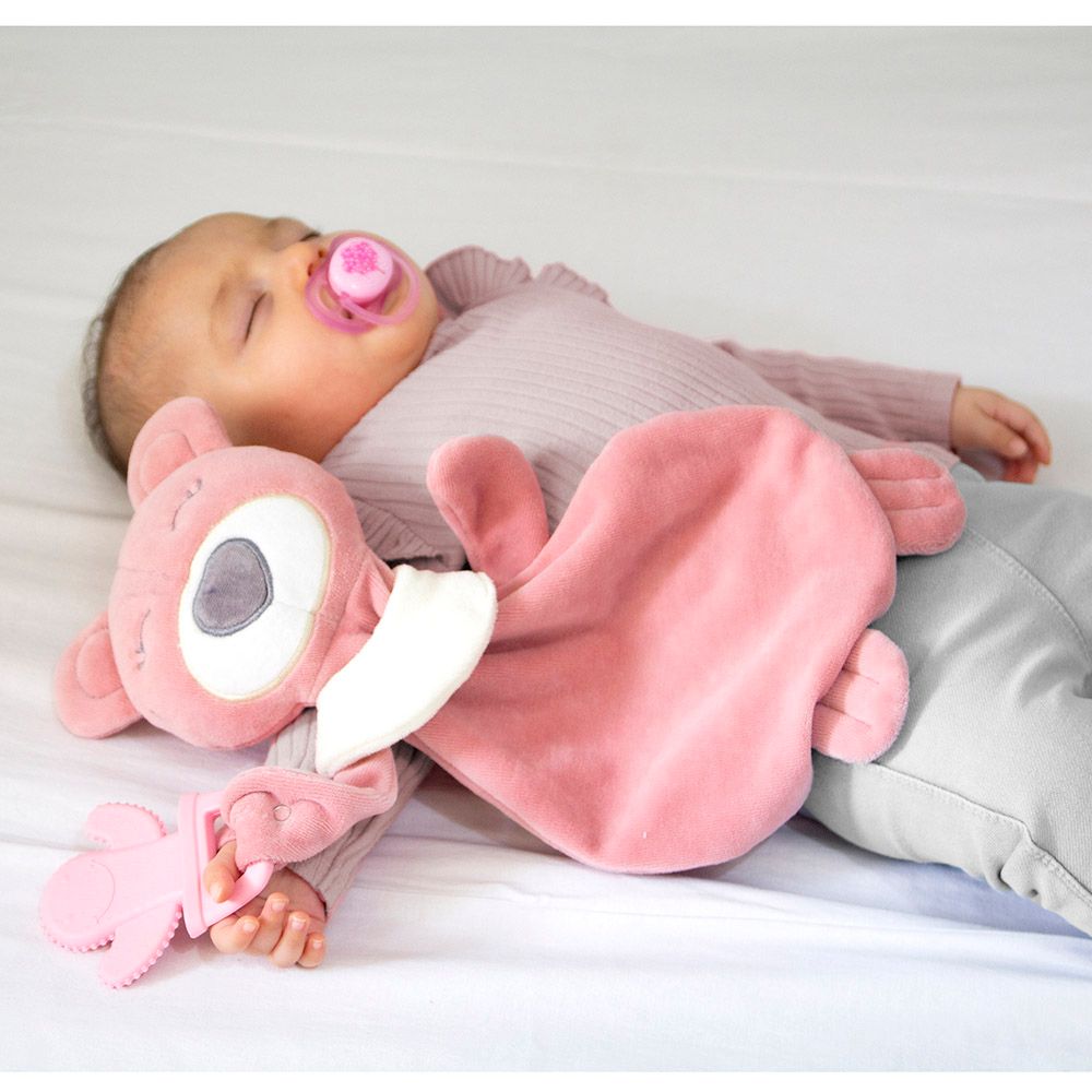 Babyjem - Sleep Teddy Bear Teether - Rose 