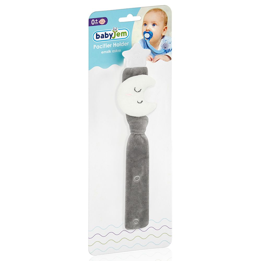 Babyjem - Soother Holder Moon - Grey