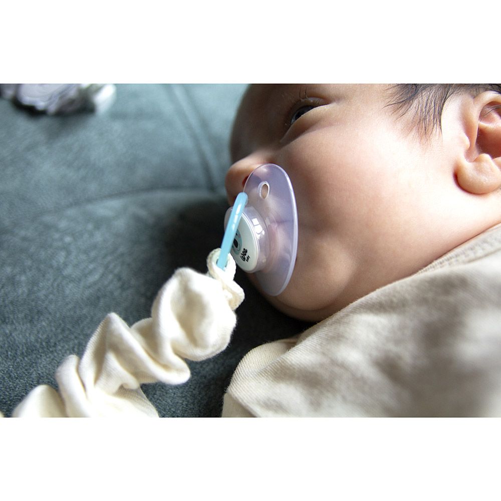 Babyjem - Pacifier Hanger w/ Raw Silk Material - Cream