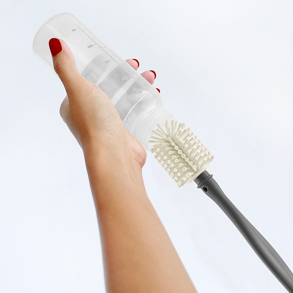 Babyjem - Bottle & Nipple Cleaning Brush - Ecru