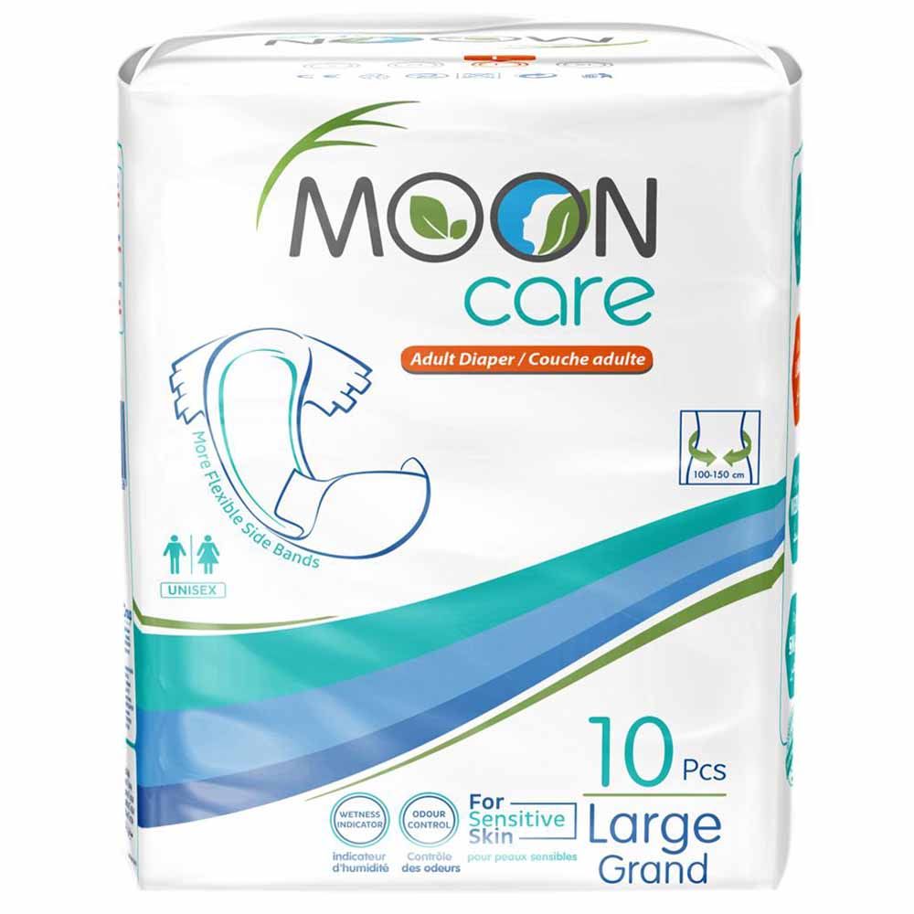 Moon Care - Waist Heavy-Briefs Adult Diapers - Large - 10pcs