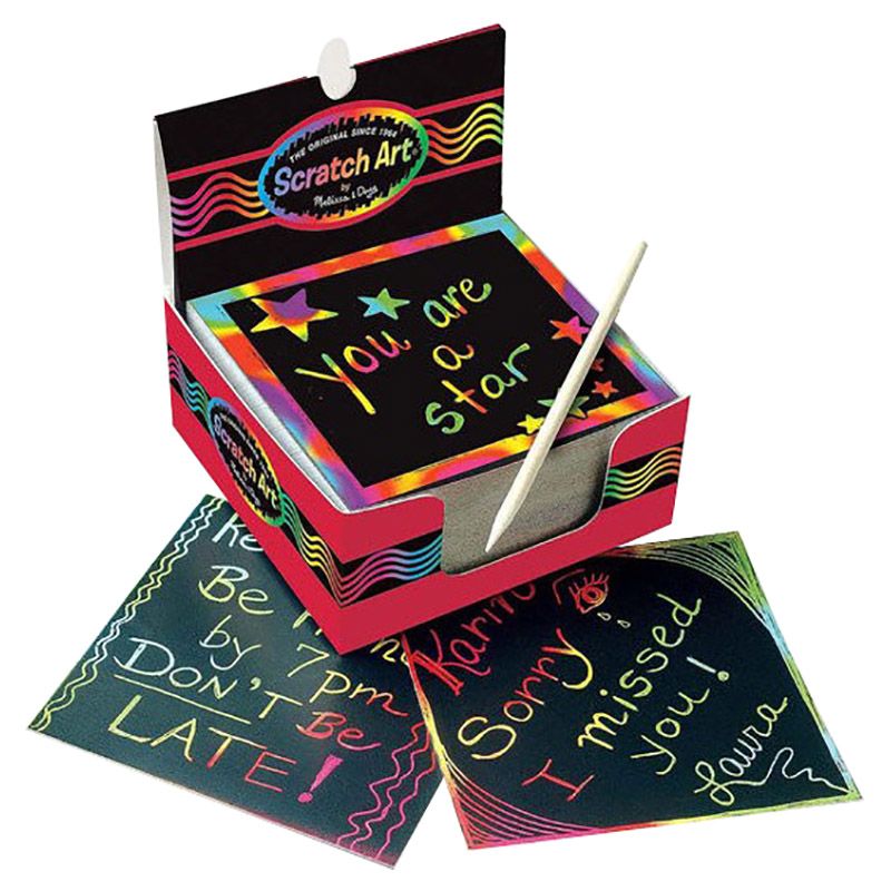 Melissa & Doug - Scratch Art Box of Rainbow Mini Notes