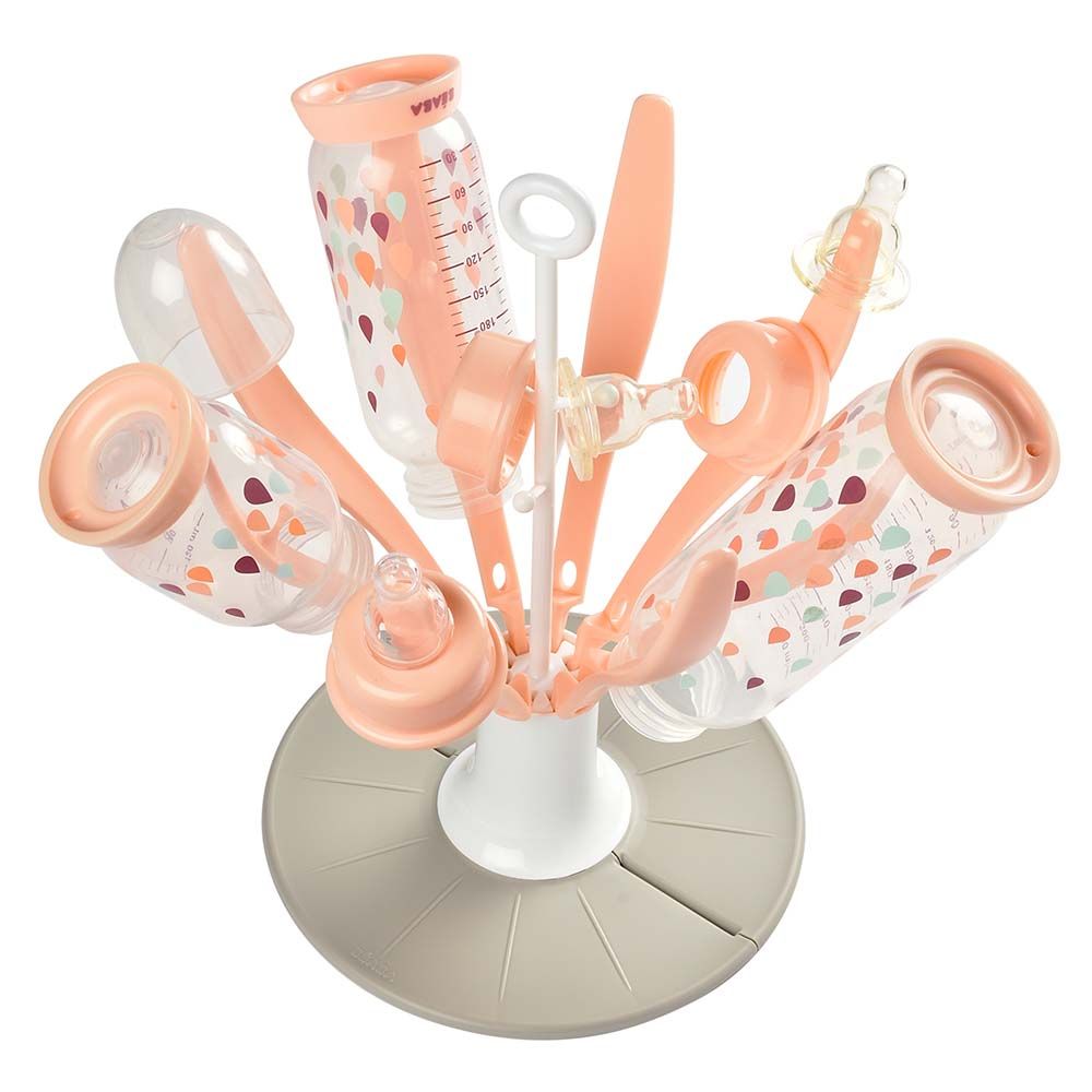 Beaba - Flower Foldable Draining Rack - Pink