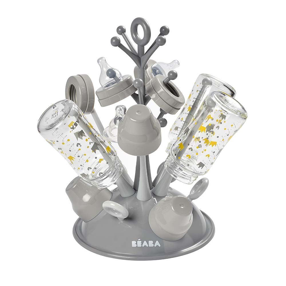 Beaba - Tree Draining Rack Baby Bottles And Accessories - Grey