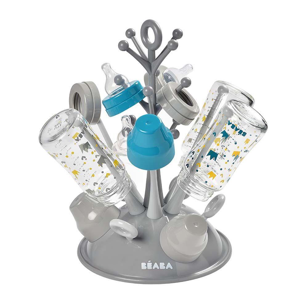 Beaba - Tree Draining Rack Baby Bottles And Accessories - Grey