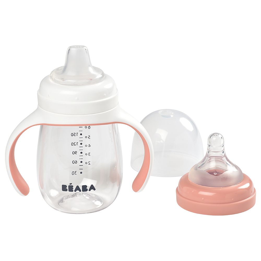 Beaba - 2-in-1 Learning Cup - Old Pink