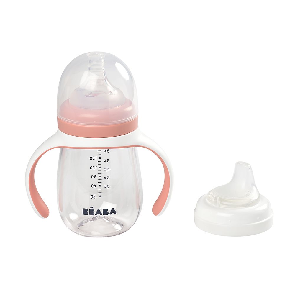 Beaba - 2-in-1 Learning Cup - Old Pink