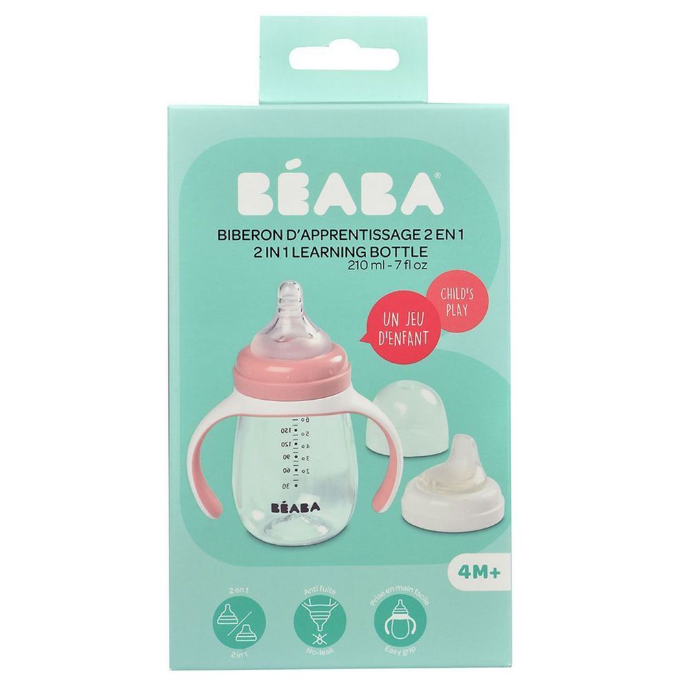 Beaba - 2-in-1 Learning Cup - Old Pink