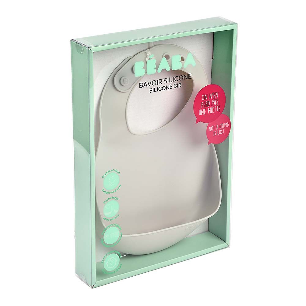 Beaba - Silicone Bib - Light Mist