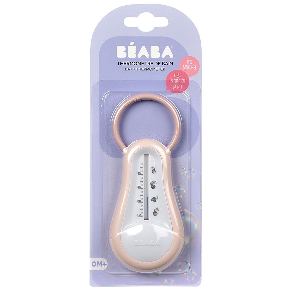 Beaba - Bath Liquid Indicator Thermometer - Old Pink