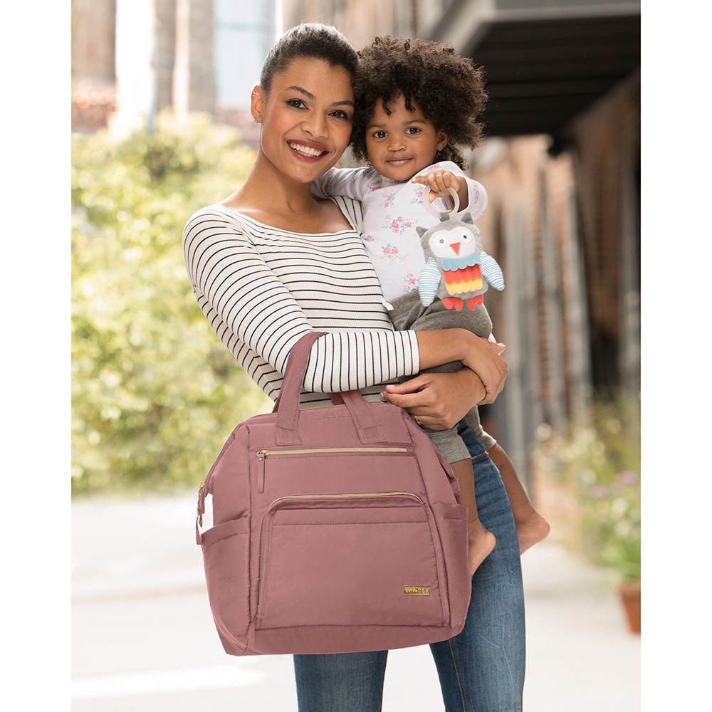 SkipHop - Main Frame Diaper Backpack - Dusty Rose