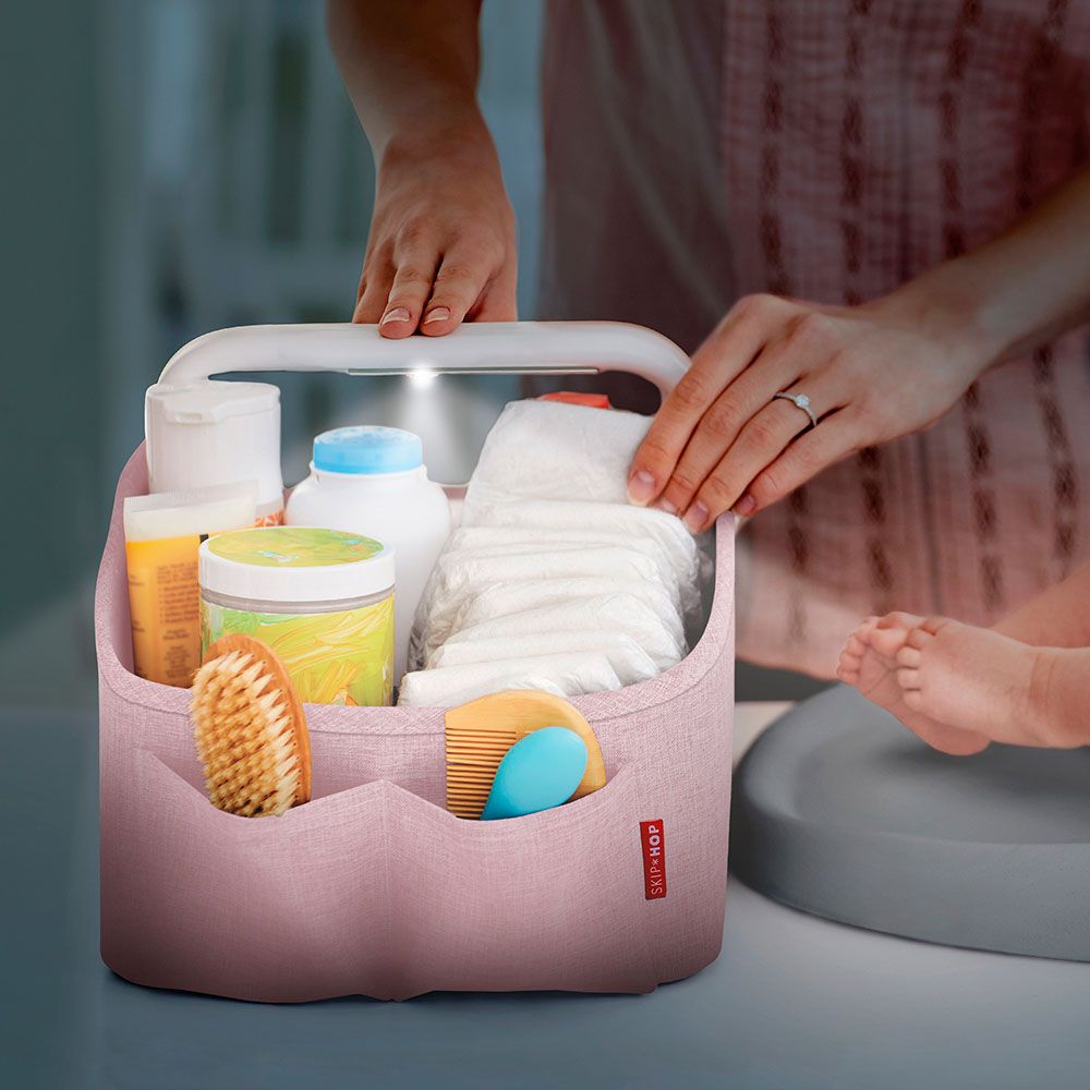 SkipHop - Light Up Diaper Caddy - Pink