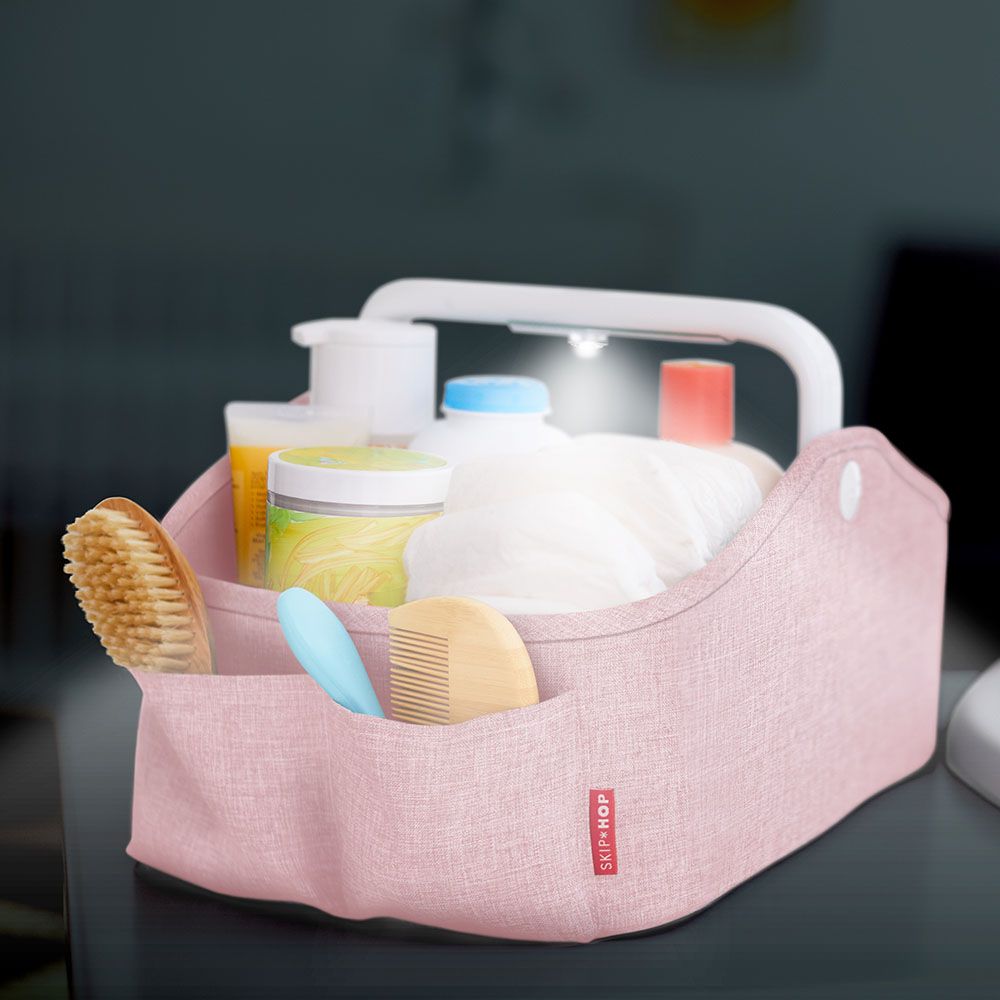 SkipHop - Light Up Diaper Caddy - Pink