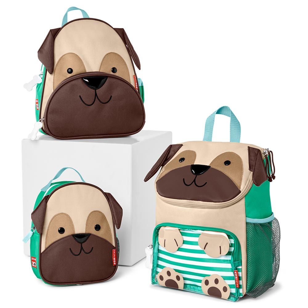 Skiphop - Zoo Big Backpack - Pug - 14 Inch