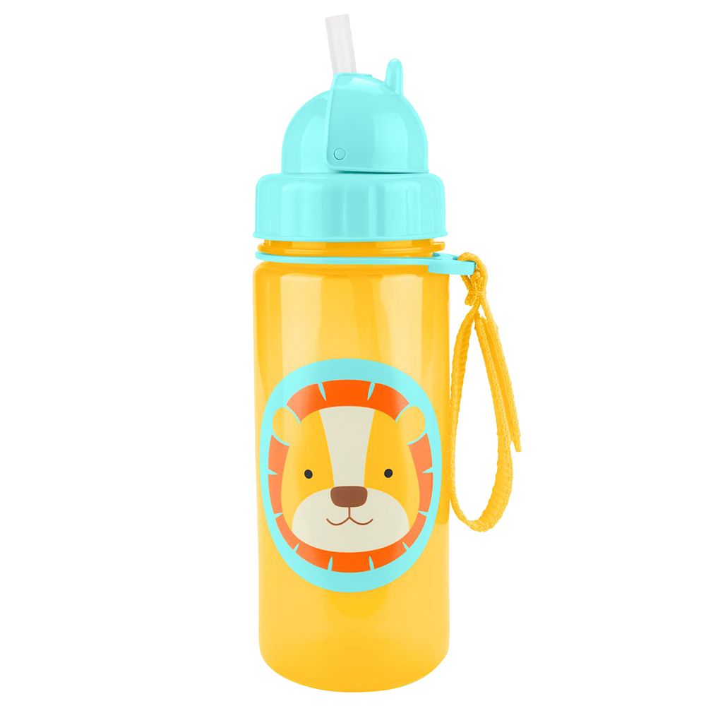 Skiphop - Zoo Straw Bottle 384.5ml - Lion