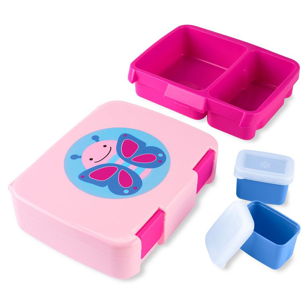 Skiphop - 2-4 Compartments Zoo Bento Box - Butterfly