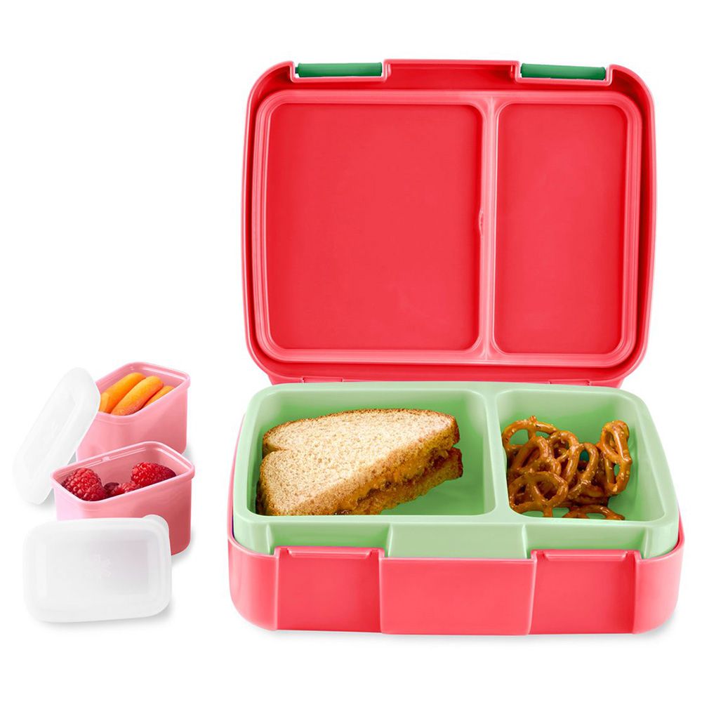 Skiphop - 2-4 Compartments Spark Style Bento Box - Strawberry