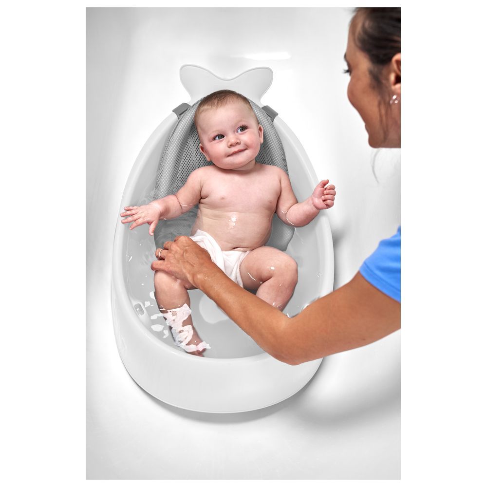 SkipHop - Moby Smart Sling 3-Stage Baby Bath Tub - White