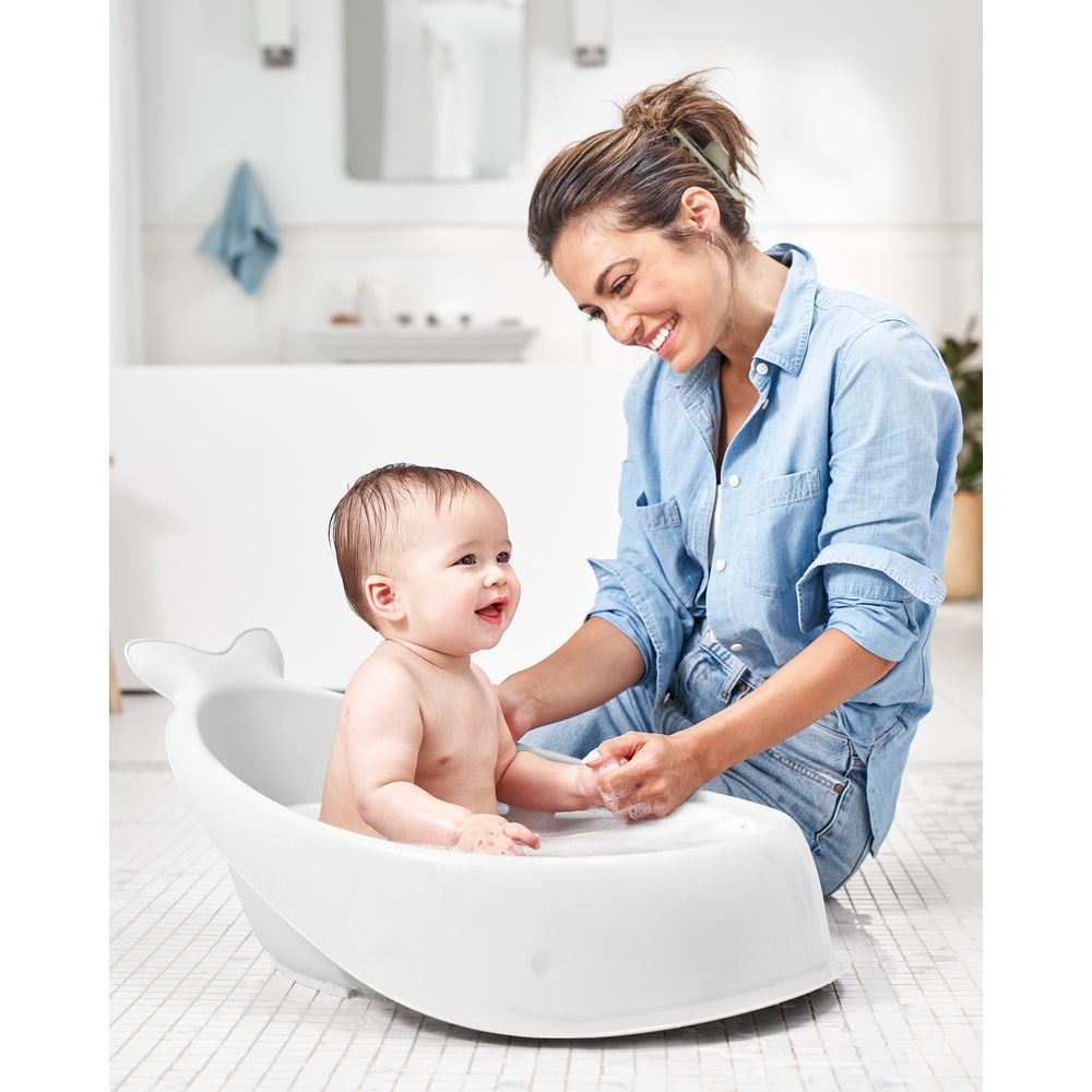 SkipHop - Moby Smart Sling 3-Stage Baby Bath Tub - White