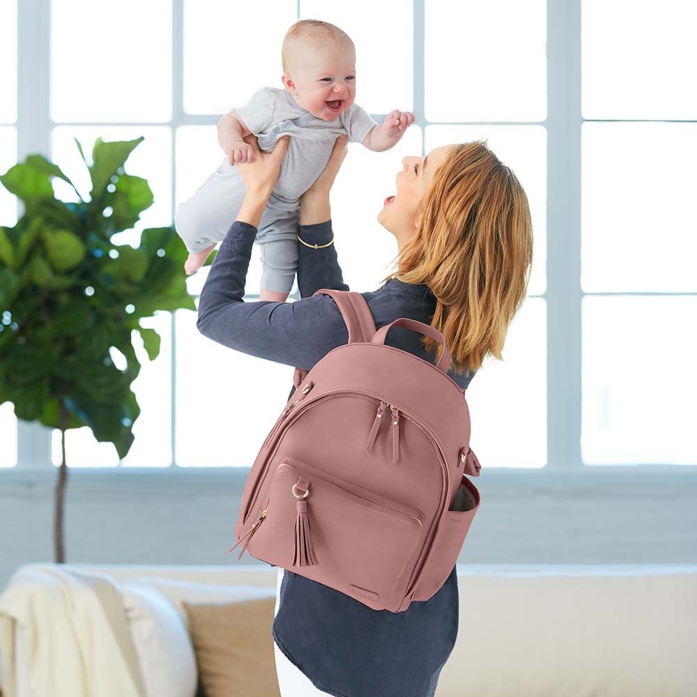 SkipHop - Greenwich Diaper Backpack - Dusty Rose