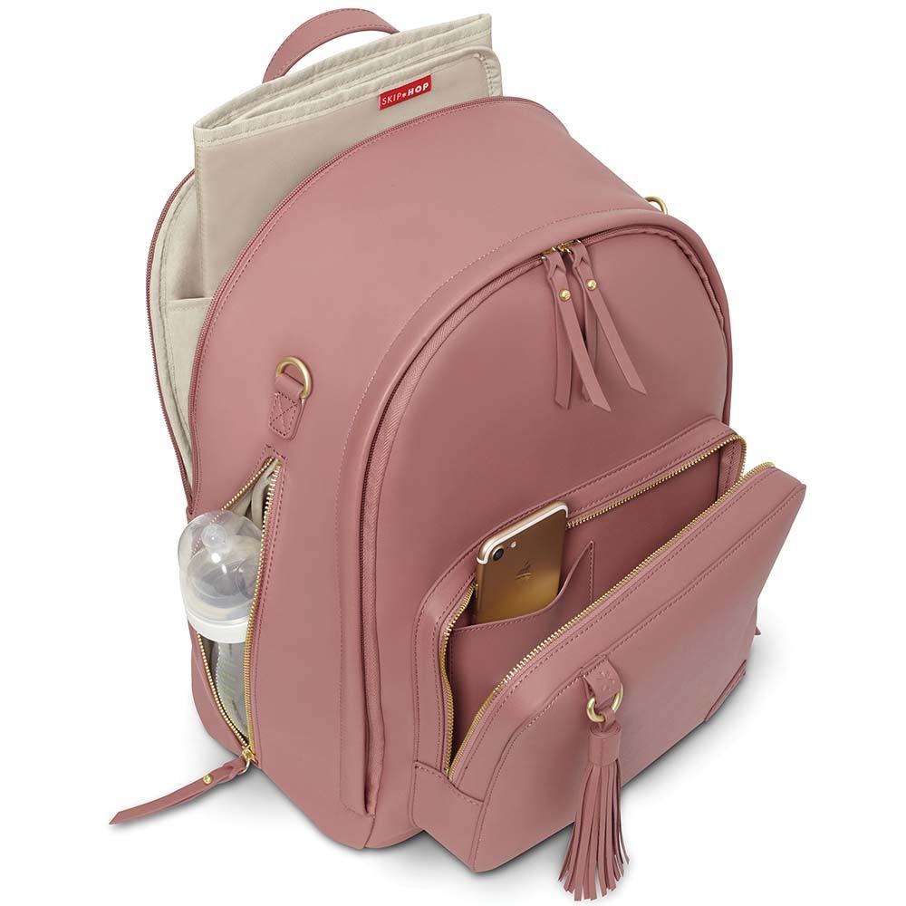 SkipHop - Greenwich Diaper Backpack - Dusty Rose