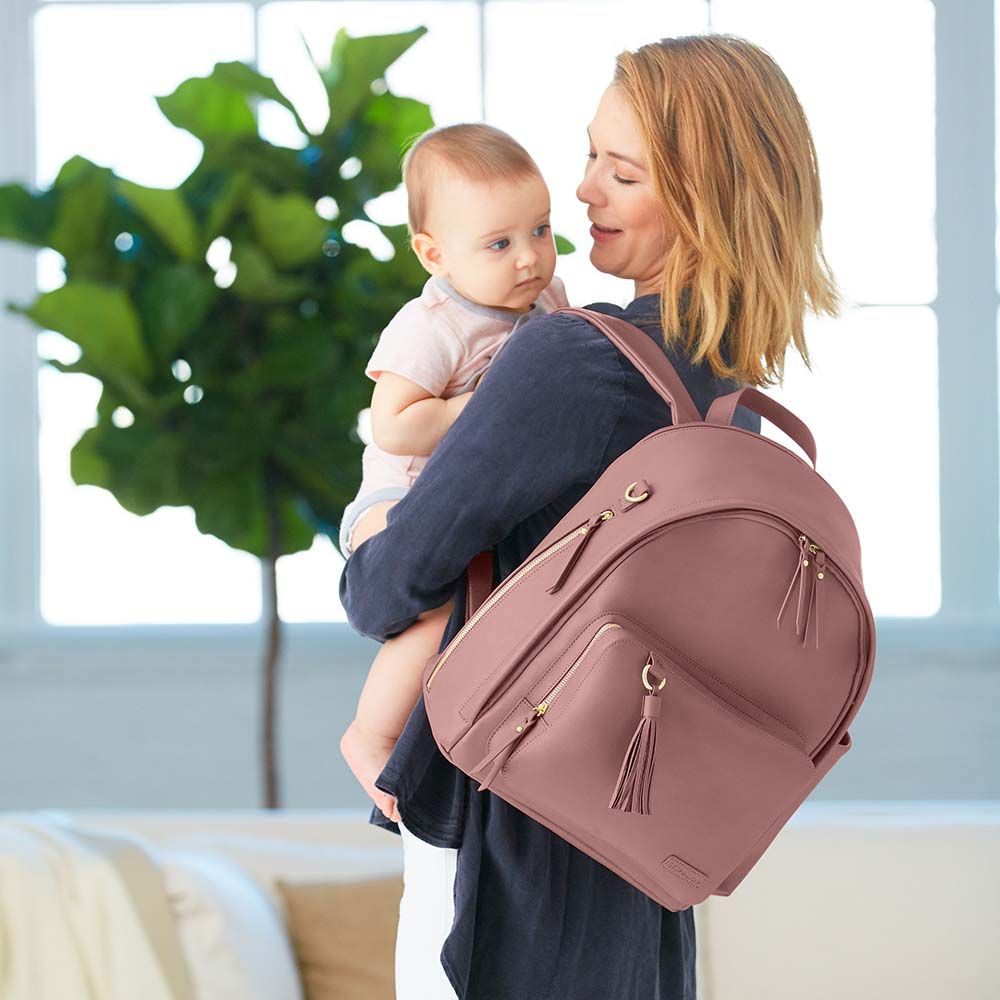 SkipHop - Greenwich Diaper Backpack - Dusty Rose