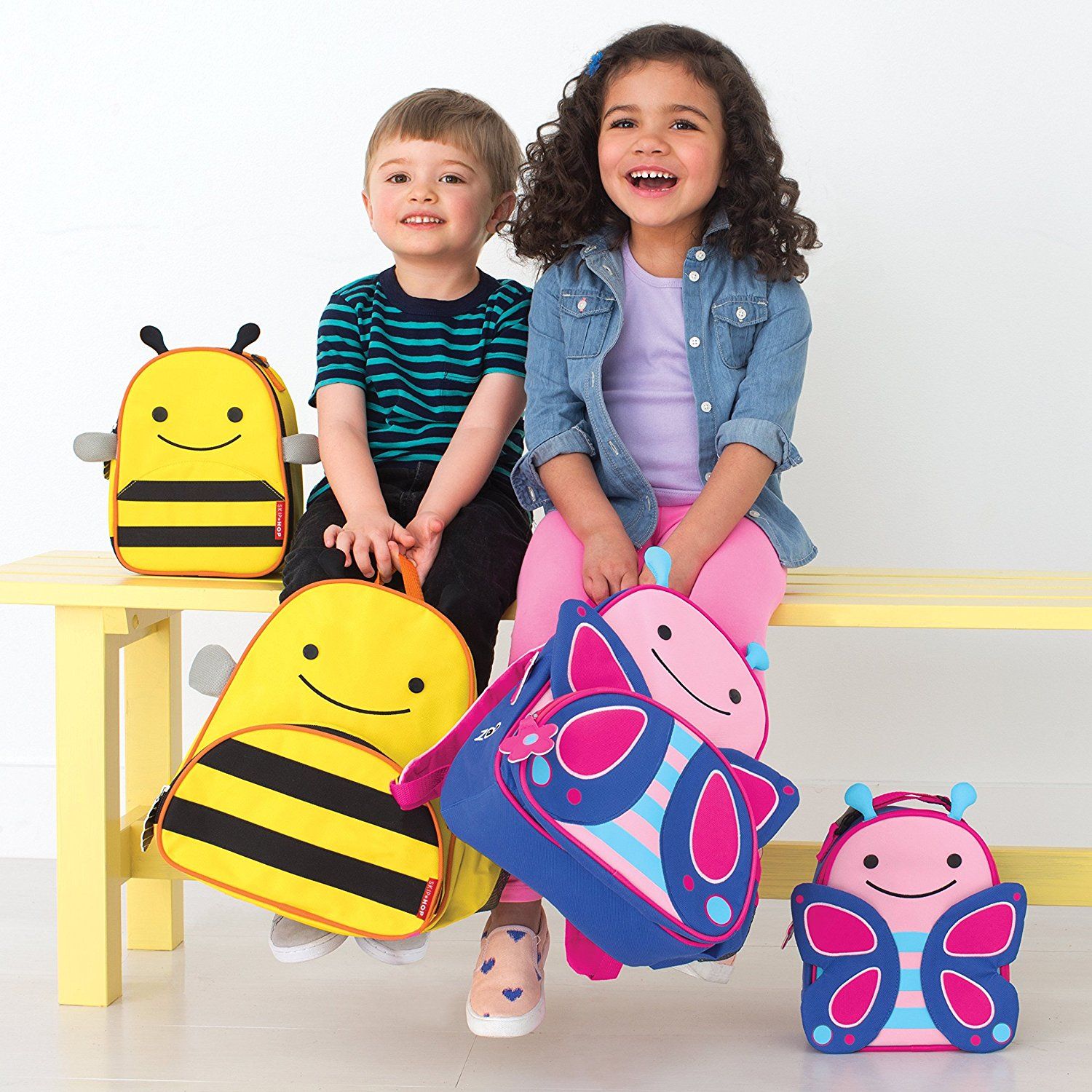 SkipHop Zoo Backpack, Bee - 12.5 Inch