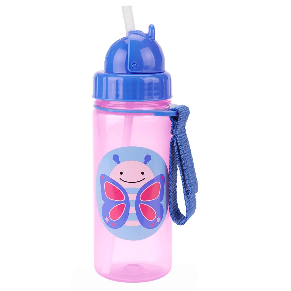 SkipHop - Zoo Straw Bottle 390ml - Butterfly