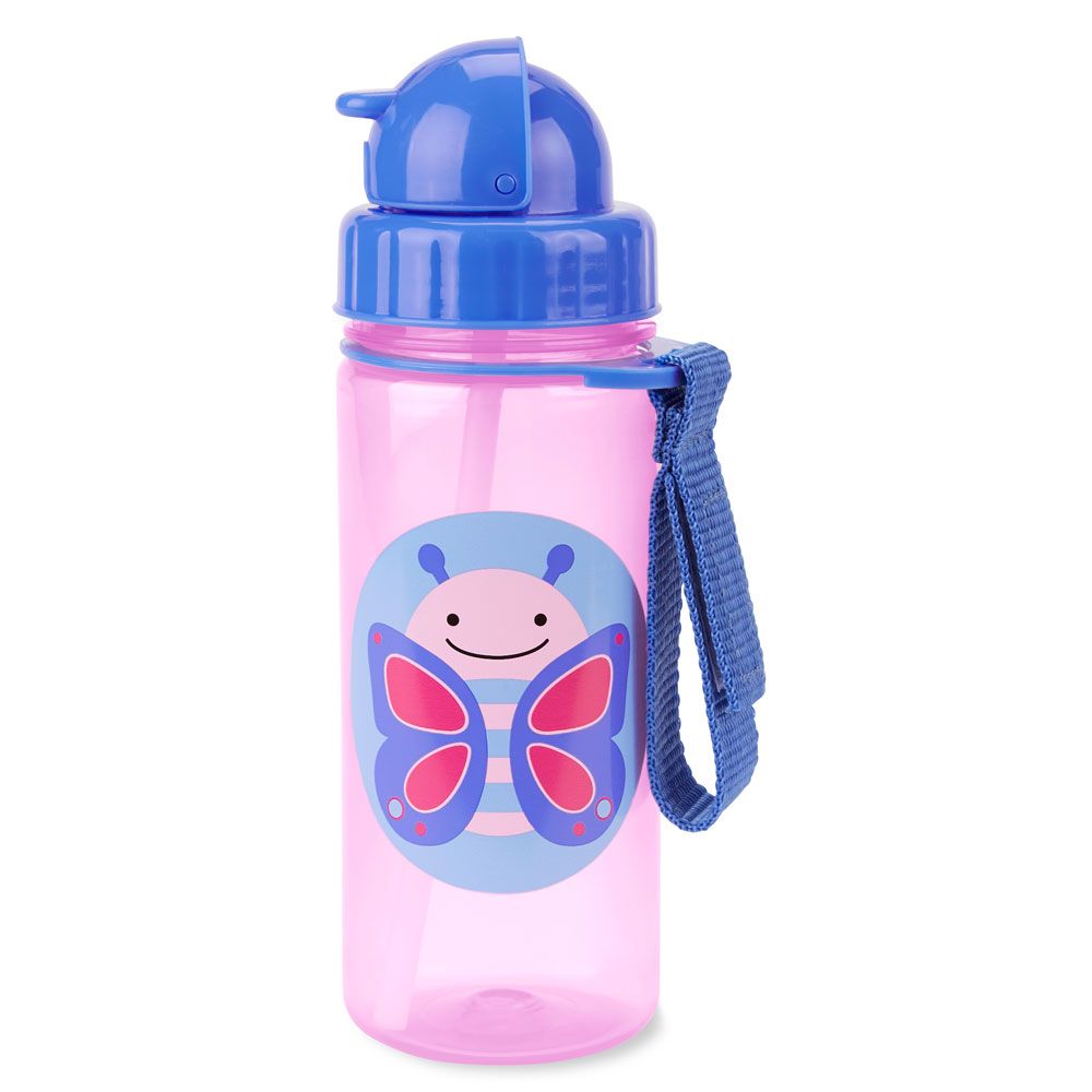 SkipHop - Zoo Straw Bottle 390ml - Butterfly