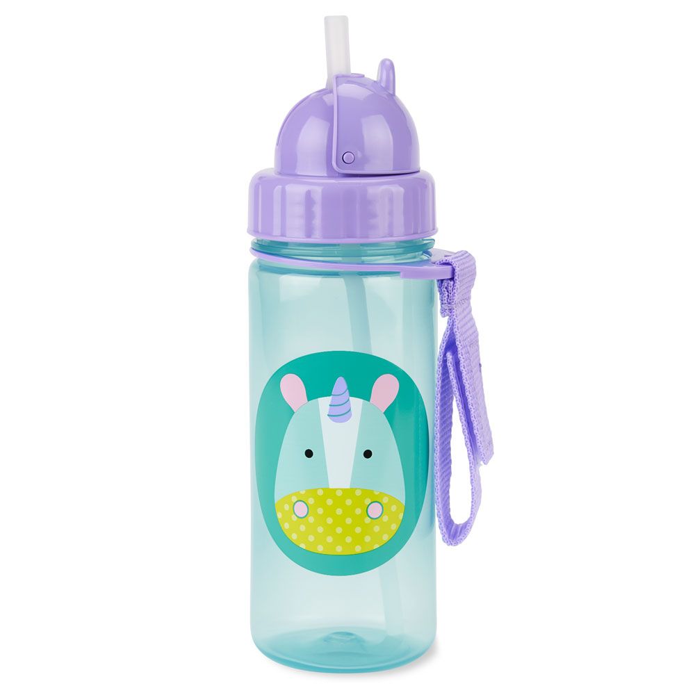 SkipHop - Zoo Straw Bottle 390ml - Unicorn